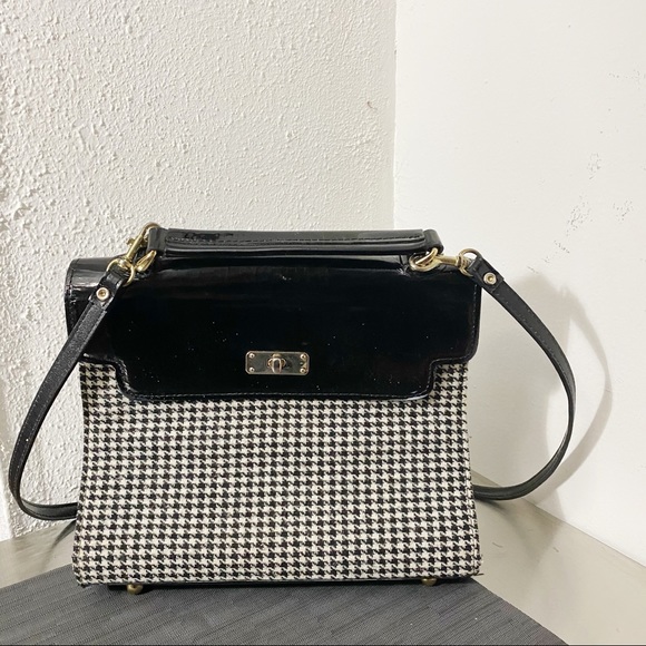 80's Fifth Avenue Handbags - Black and Gray Patchwork Leather